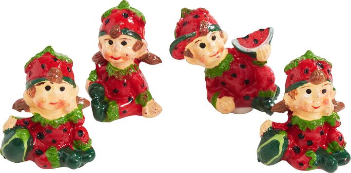 VBS Strawberry child "Emily", with glue dot, set of 4, polyresin