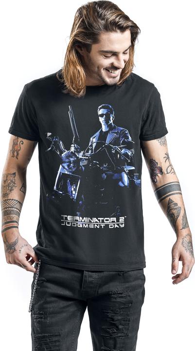 Actual product image Terminator T-Shirt Bike Pose Schwarz Grösse L (L)
