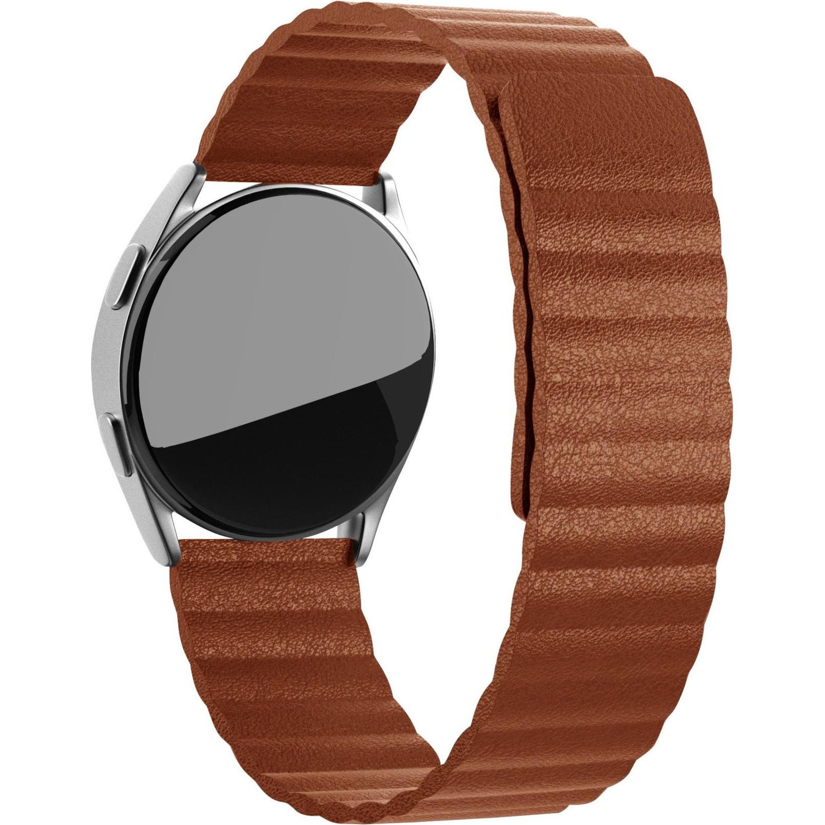 Thumbnail - Strap-it Lederarmband (22 mm, Mikrofaserleder), Uhrenarmband, Braun