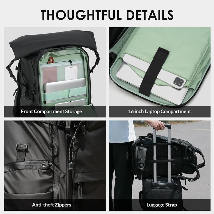Actual product image Tarion Professional Camera Backpack with Rolltop Design, Side Access, and Removable Insert (Photo backpack, 35 l)