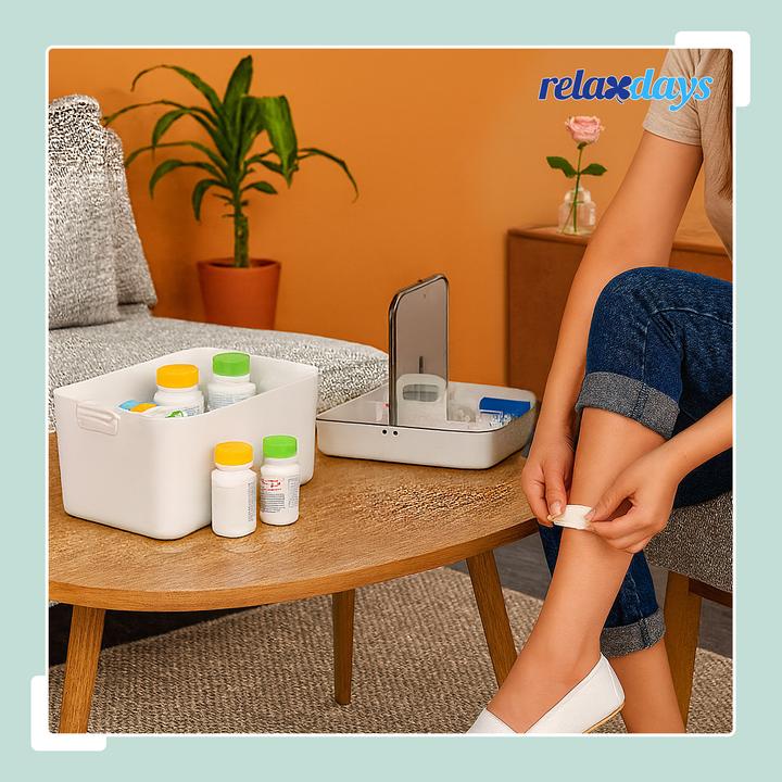 Produktbild Relaxdays Hausapotheke mit 2 Etagen