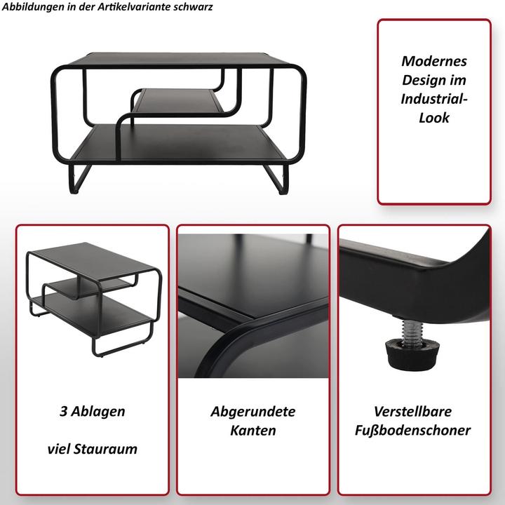 Image du produit JOHN316 Couchtisch (40 x 80 x 45 cm)