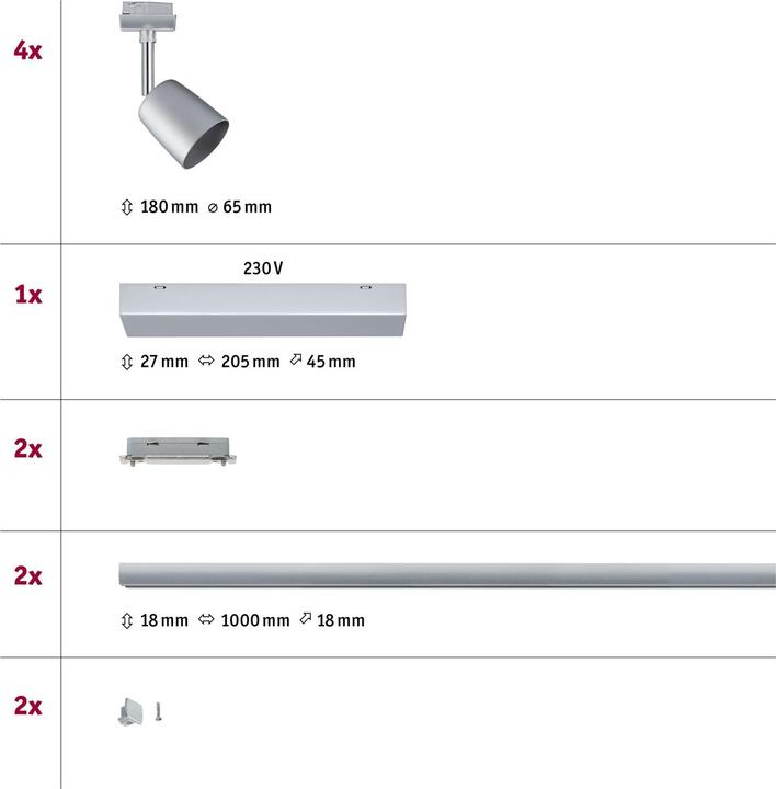 Actual product image Paulmann URail basic set cover