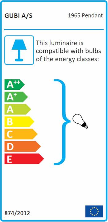 Etichetta energetica Gubi 1965 Lampada a sospensione (E27, 810 lm)