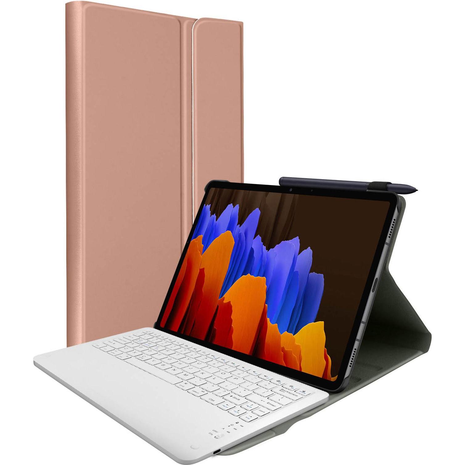 Thumbnail - Avizar Rundumschutz (DE, Galaxy Tab S8 Plus), Tablet Tastatur, Rosa