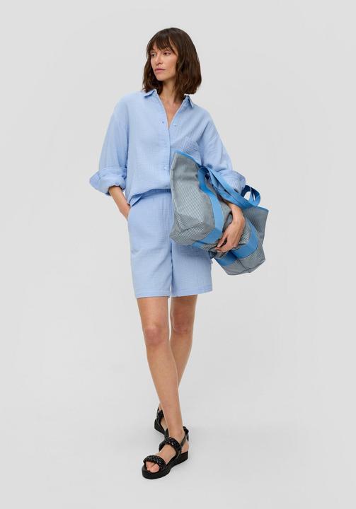 Image du produit s.Oliver Bluse Relaxed-Fit-Hemdbluse mit Musterstruktur (L)