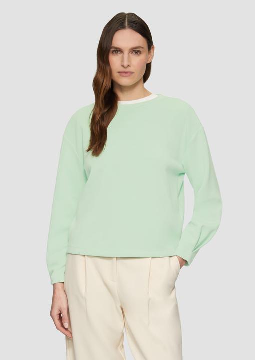Produktbild s.Oliver Sweatshirt Scuba-Sweatshirt aus Modalmix mit Faltendetail (46)