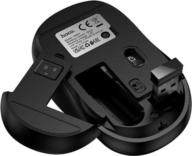 Actual product image Hoco GM41 Wireless Business Mouse, Schwarz (Wireless)