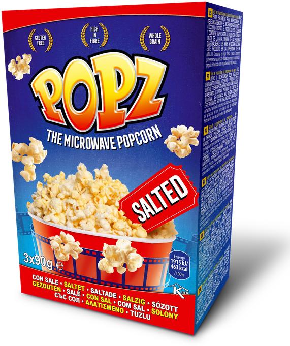 Actual product image Popz microwave popcorn salted (270 g, 3 pcs.)