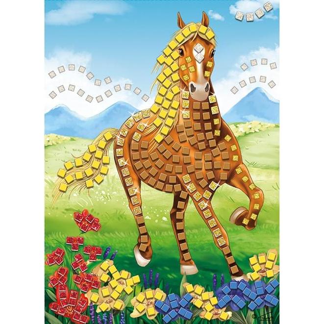 Besttoy Glitzermosaik Bastelset - Pferd