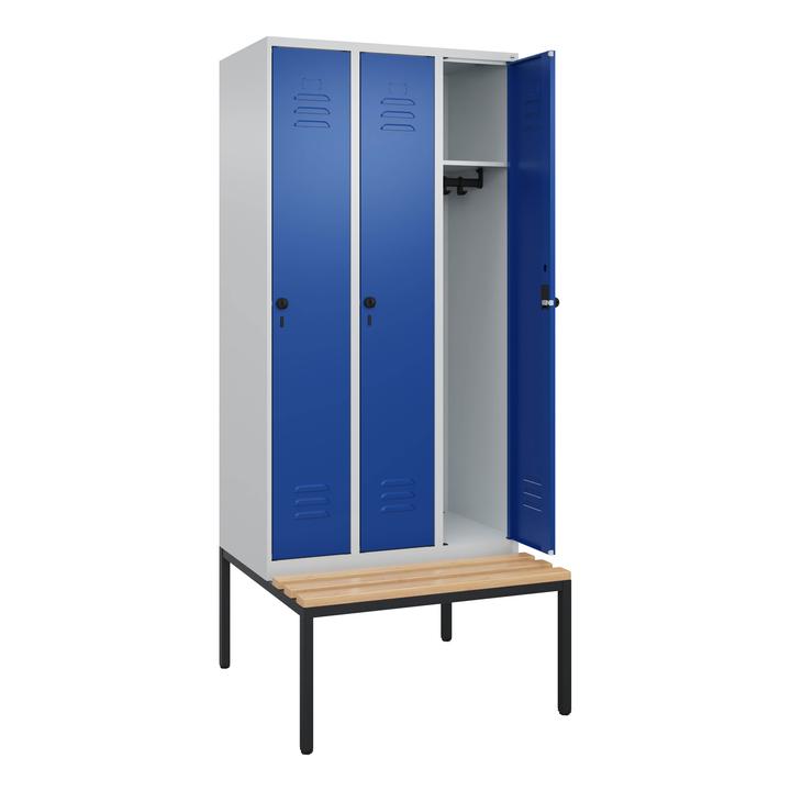 Actual product image C+P Garderobenschrank Classic Plus, Abteilbreite 30 cm, mit Sitzbank (81.50 cm, 212 cm)