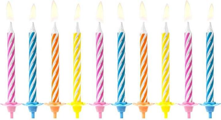 Image du produit Partydeco Bougies d'anniversaire Mix 10 pièces (10 x)
