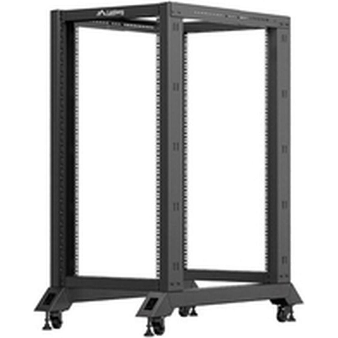 Lanberg Rack aperto 22U nero (22 HE, Rack da 19 pollici), Armadio rack, Nero