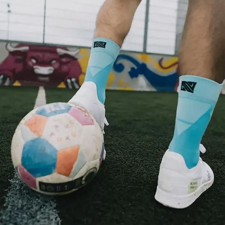 Image du produit NovoSoxx Fussballsocken Gr. 36-41 Grip Socken Fussball Strümpfe GripSoxx Hellblau (36 - 41)