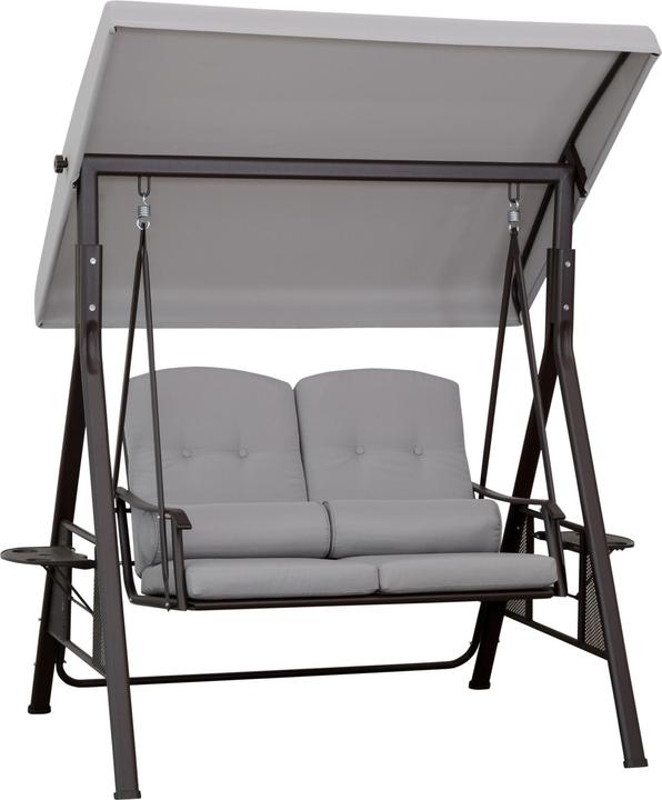 Outsunny Balancelle hollywoodienne 2 places avec toit solaire