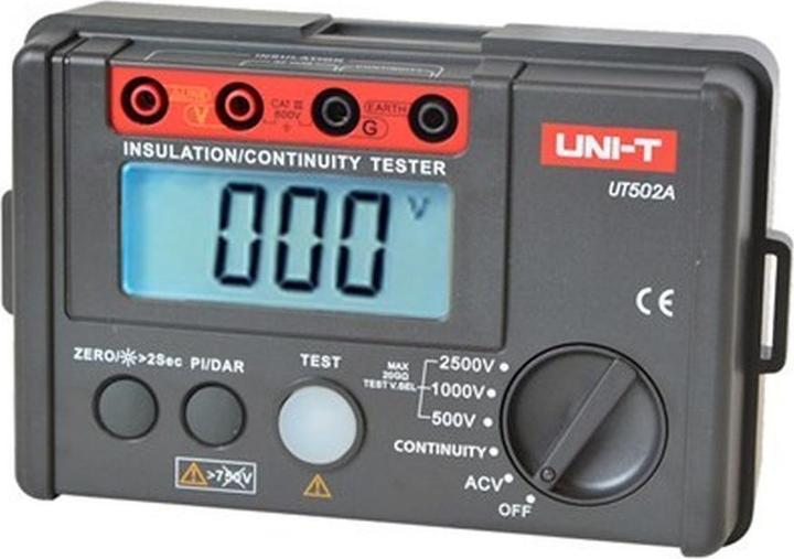 Produktbild Uni-T Isolationswiderstandstester Erdungsmesser Megohmmeter Voltmeter (CAT III, CAT IV)