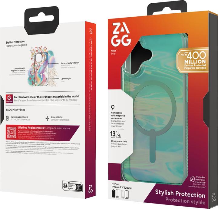 Actual product image Zagg Case für Apple iPhone 17 Milan Snap iridescent oil slick (Apple iPhone 17)