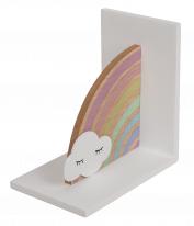 Actual product image Ootb wooden bookend, rainbow with cloud (15.50 x 15.50 x 10 cm)