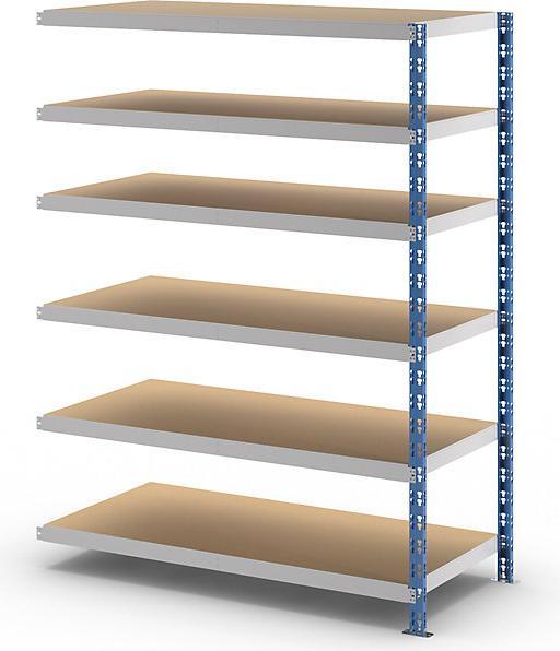 Actual product image eurokraft basic Wide span boltless shelf unit with chipboard shelves, depth 700 mm, extension