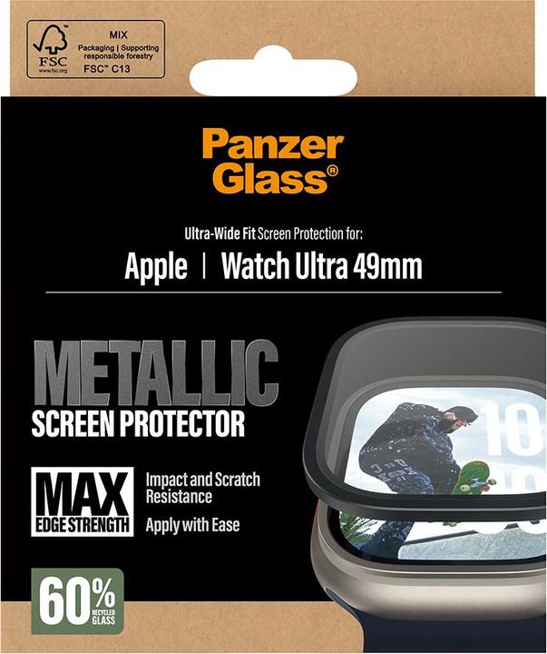 Image du produit PanzerGlass Screen Protector w. black Metal Frame Apple Watch 2025 49mm/ Ultra 2