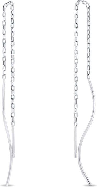 Image du produit Brilio Silver - Boucles d'oreilles élégantes à longue chaîne EA697W