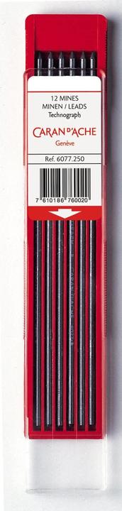 Produktbild Caran d'Ache Technograph-Minen (Ersatzmine, Schwarz, 2 mm)