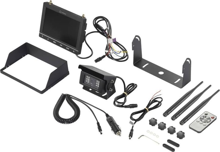 Productafbeelding Renkforce RV2,4-7 Omkeervideosysteem 2 camera-ingangen Schroefbevestiging Zwart (mat)