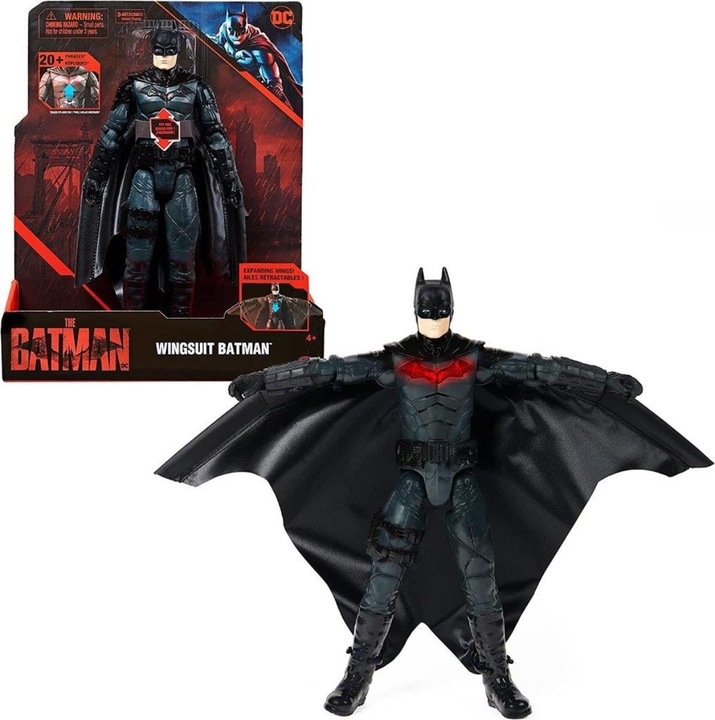 Produktbild Batman DC Comics The 30cm Deluxe Batman-Actionfigur mit sich ausbreitendem Wingsuit, Licht- u