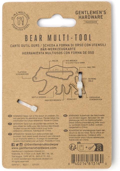 Produktbild Gentlemen's Hardware Mini Bear Multi-Tool (15 Funktionen)