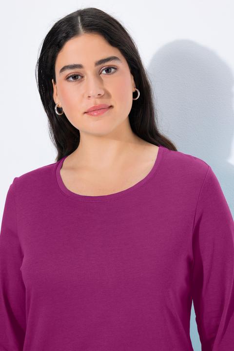 Produktbild Ulla Popken Shirt, Slim, Rundhalsausschnitt, Langarm (58)