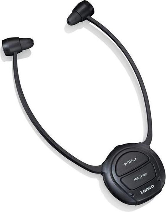 Immagine prodotto Lenco Auricolare stereo B 460BK Bluetooth® Sport, gancio per le orecchie, resistente al sudore (60 h, Senza fili)
