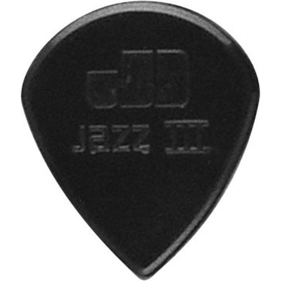 Dunlop Plectren Jazz 3 BK, bag/24 (24 x), Plektrum, Schwarz
