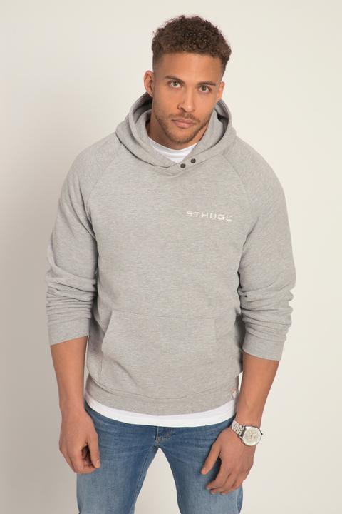 Actual product image Sthuge hoodie, OEKO-TEX, melange sweat, chest print, up to 8 XL (5XL)