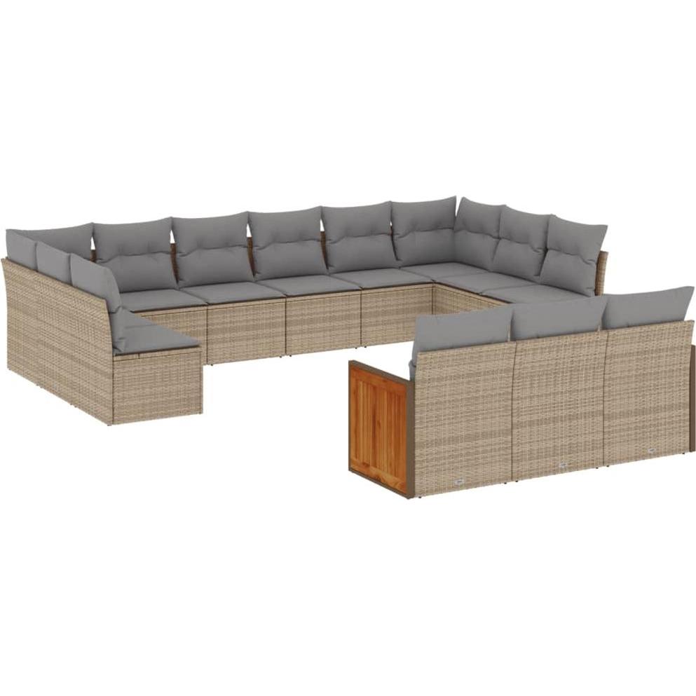 VidaXL, Gartenlounge, 10-tlg. Garten-Lounge-Set mit Kissen