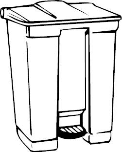 Image du produit Vepa Bins Poubelle industrielle à pédale, capacité 30 l, rouge. (30 l)