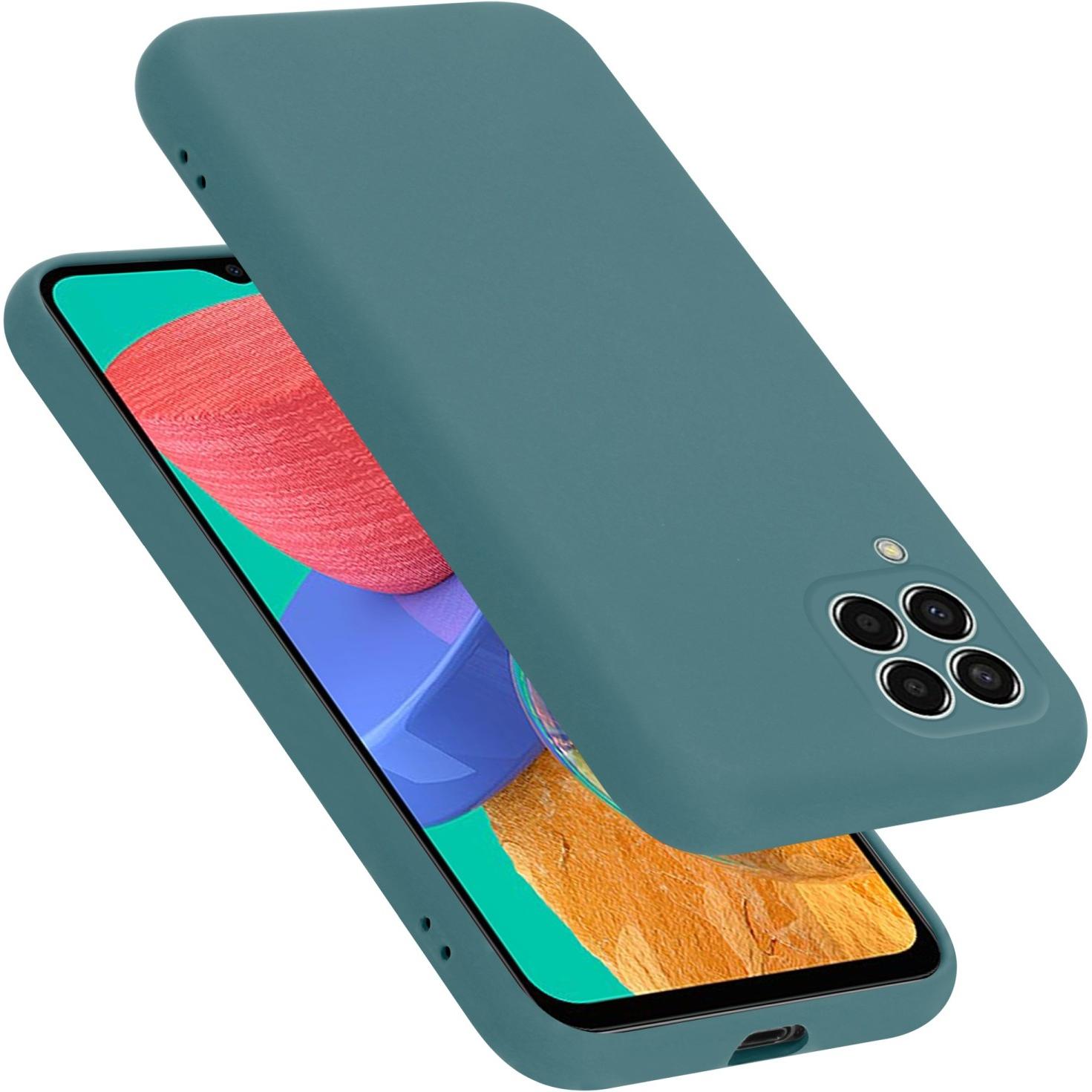 Cadorabo TPU Liquid Silicone Case Hülle für Samsung Galaxy M33 5G (Samsung Galaxy A33 5G), Smartphone Hülle, Grün