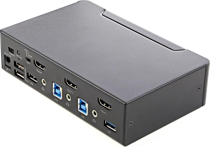Produktbild StarTech com KVM Switch HDMI a 2 porte - Monitor singolo 4K 60Hz Ultra HD HDR - Switch KVM HDMI 2.0