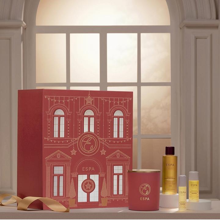 Actual product image Espa Positivity Collection Orange Gardenia Bergamot Includes a Candle Shower Gel Body Oil Pulse Point Oil (Body care set)