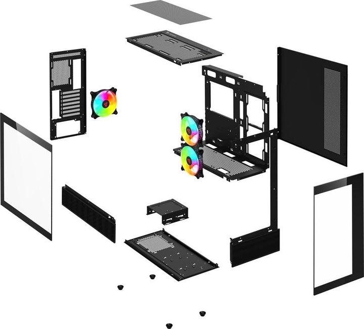 Actual product image Savio Structure of the SIGMA X1 computer (mATX, ITX, ATX)