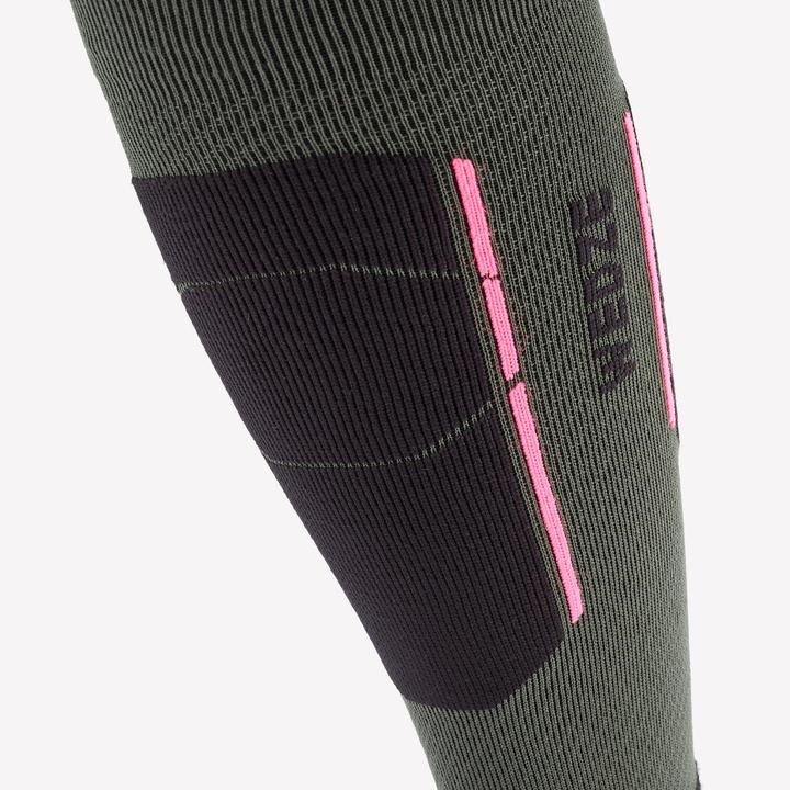Produktbild Wedze Skisocken Erwachsene - 500 khaki/rosa merino (41, 43)