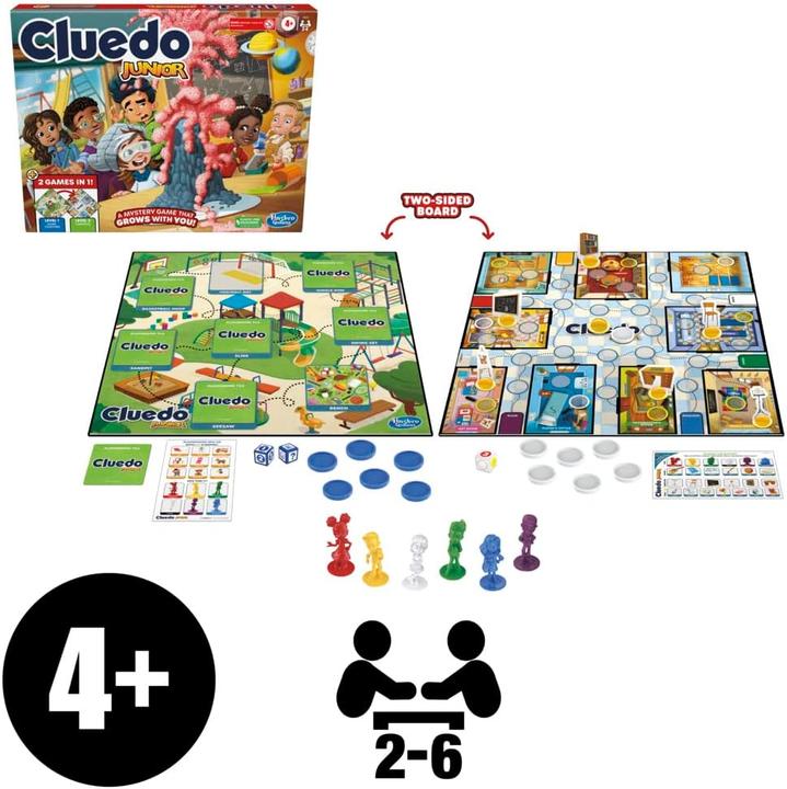 Productafbeelding Hasbro Gaming Cluedo Junior 2-in-1 Brettspiel (Engels, 2 - 6 Spelers)