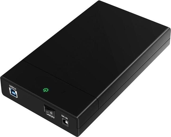 Deltacoimp Custodia esterna per HDD, USB 3.0, HDD da 3,5", USB-A, nero (3.5")