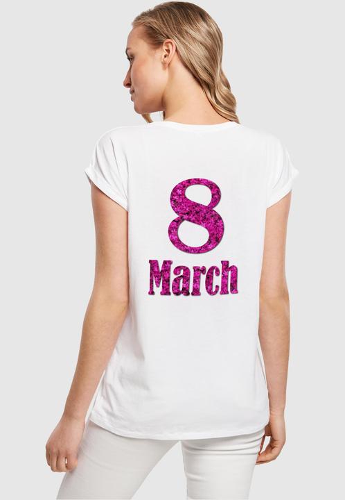 Actual product image Merchcode Ladies WD - 8 March Extended Shoulder Tee - 116993 (XL)