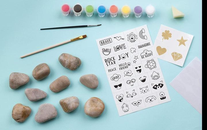 Produktbild Activity Board Kreativität für Kinder, Felsenmalerei, Bastelset Kunst, Basteln für Kinder Enthält Felsen &
