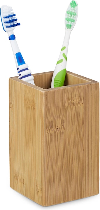 Image du produit Relaxdays Gobelet à dents (6,5 x 6,5 x 11 cm)
