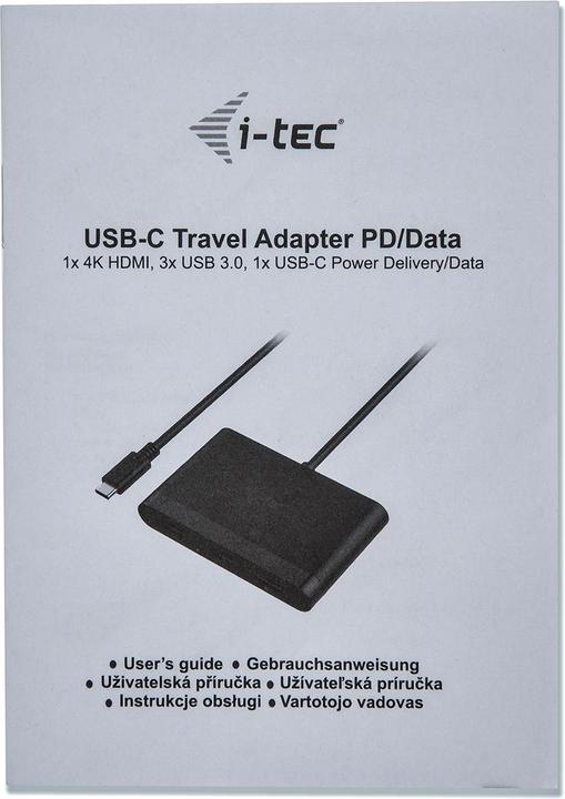 Produktbild i-tec USB C HDMI Travel Adapter PD/Data (USB-C, 4 Ports)