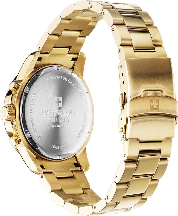 Immagine prodotto Swiss Alpine Military 7089.9111 Cronografo Uomo 44mm 10ATM (Cronografo, Fatto in Svizzera, 44 mm)