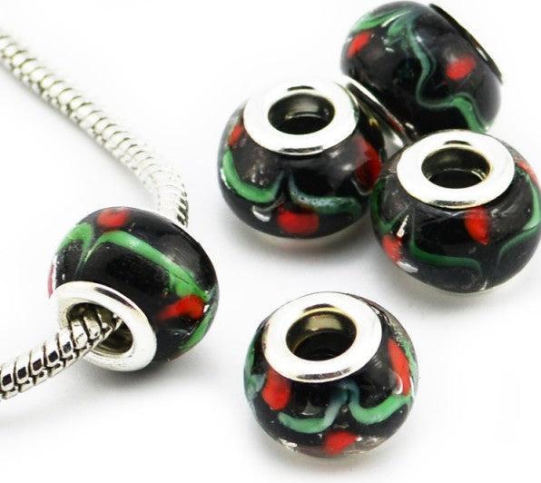 Immagine prodotto Hermex Perlina di vetro placcata argento 925 - Nero argenteo (Argento 925, Vetro)