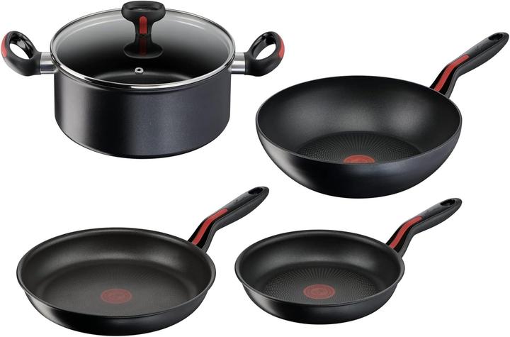 Actual product image Lagostina Non-Stick Cookware Set with 2 Pans, 2 Pots, Wok, Thermal Signal Indicator (Pan set + pot set)