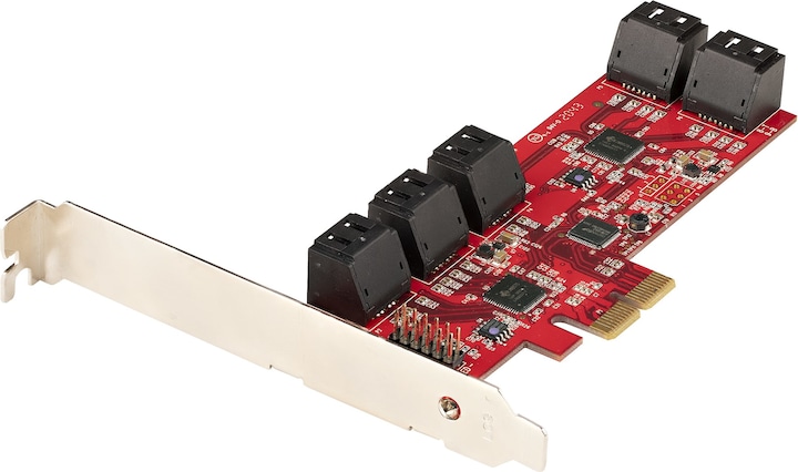 StarTech com Carte PCI Express SATA 10 ports - Carte Contrôleur PCIe SATA - 6Gbps - ASM1166 Non-Raid
